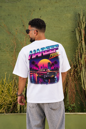 Hareef 1980 oversized tee - back artwork
