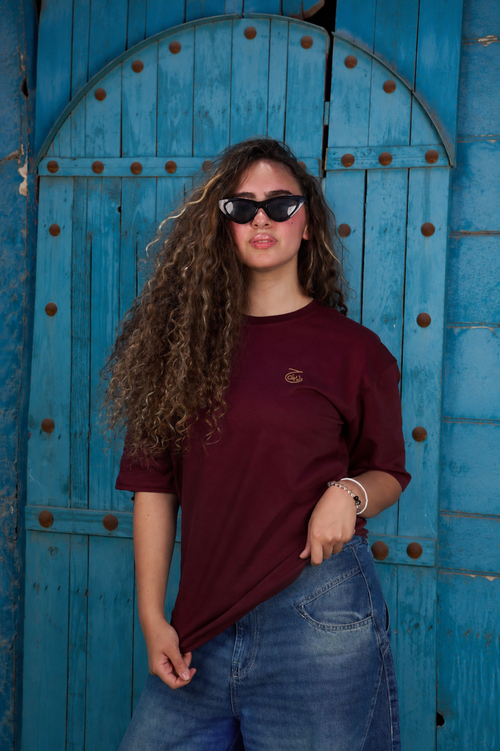 Burgundy Special Fit Tee — front